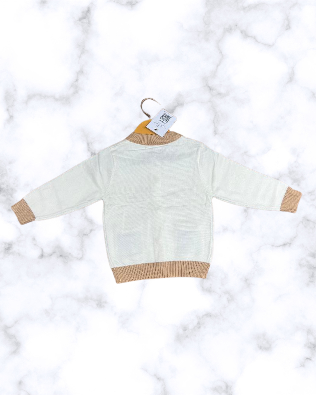 Classic Pearl Button Cardigan with Bow Pocket Detailing