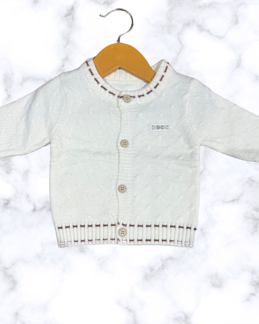 Elegant Ivory Knit Cardigan