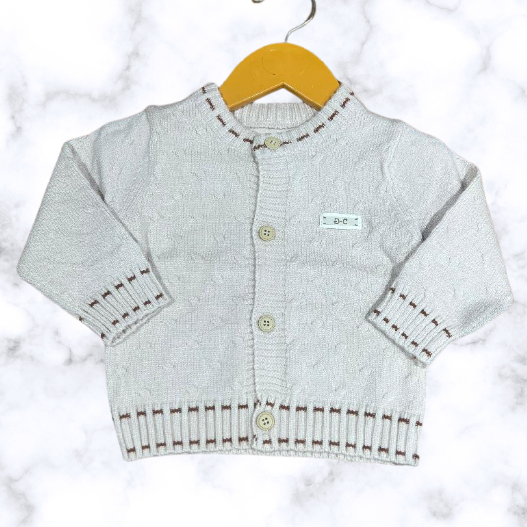 Minimalist Knit Cardigan- Grey