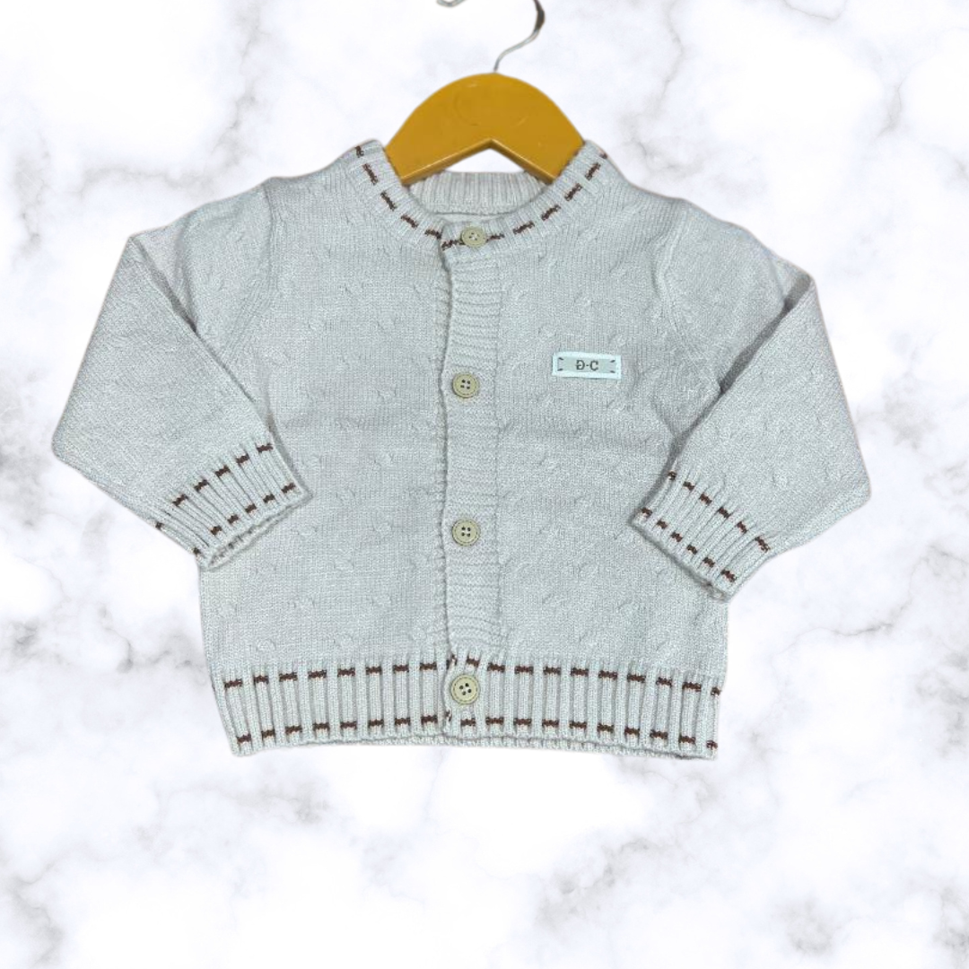 Minimalist Knit Cardigan- Grey