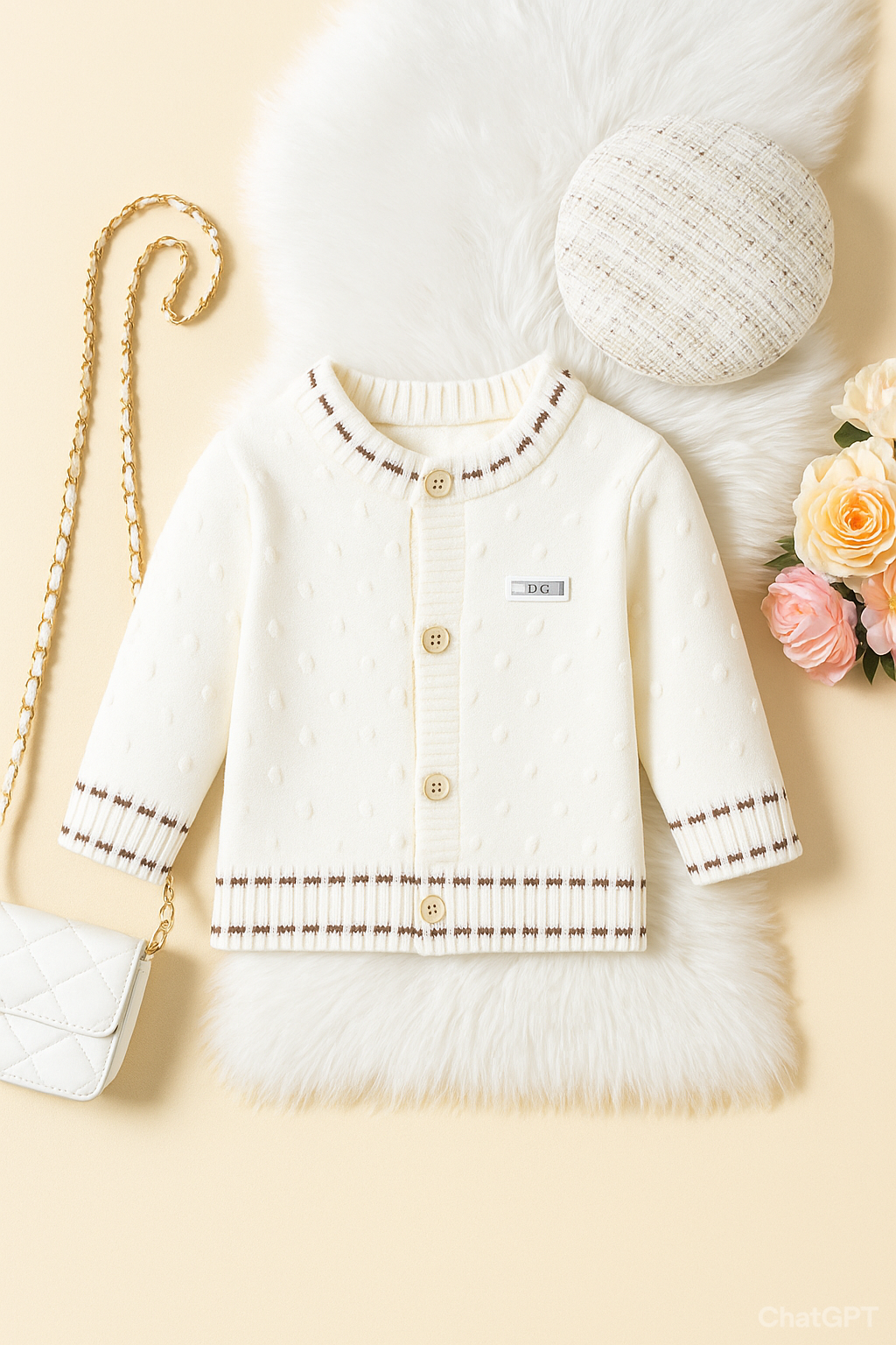 Classic Ivory Knit Cardigan