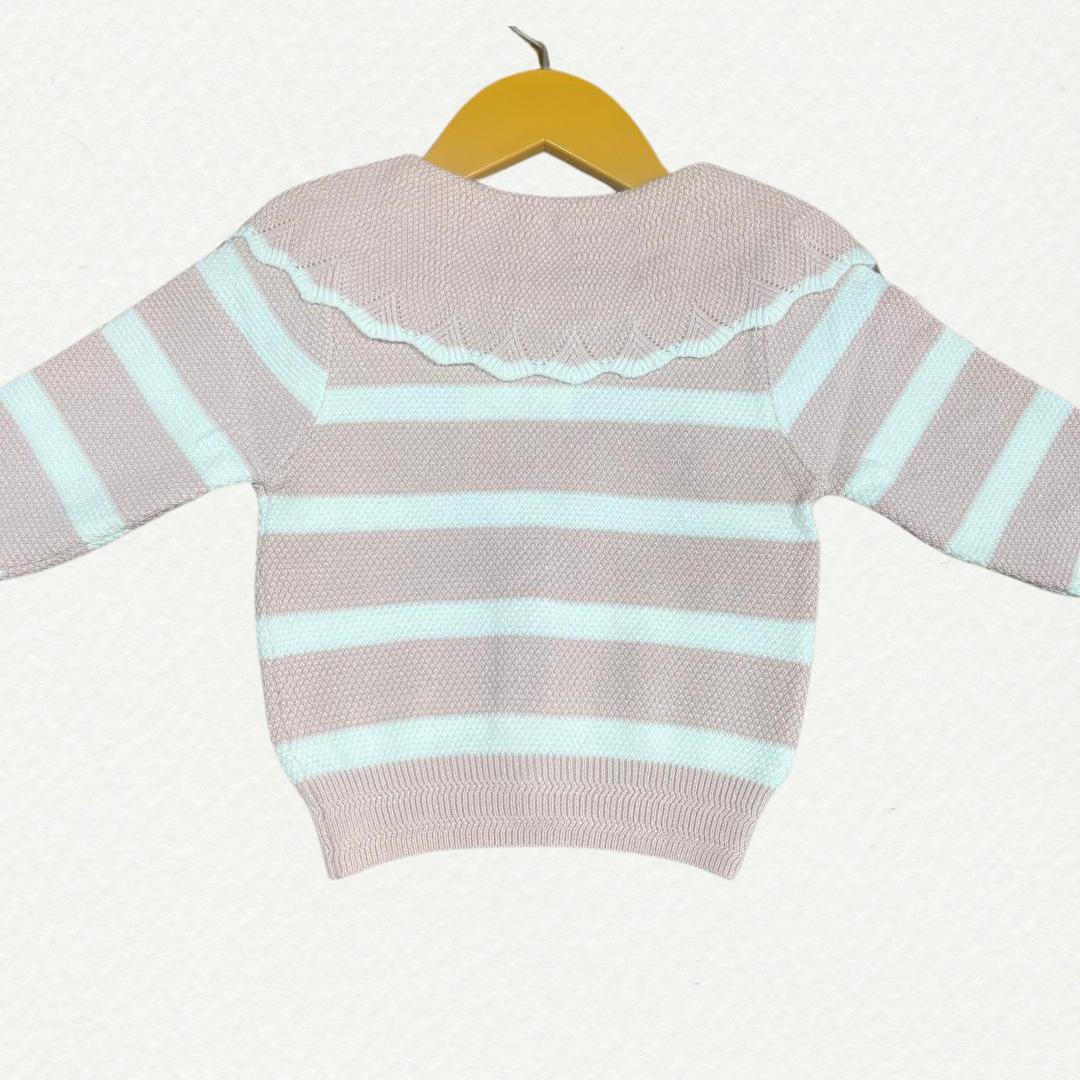 Pink Blossom Knitted Baby Cardigan