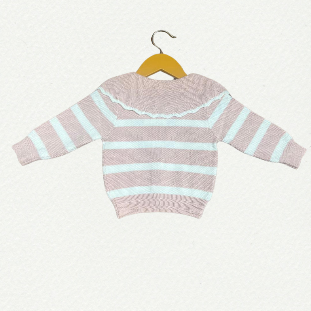 Pink Blossom Knitted Baby Cardigan