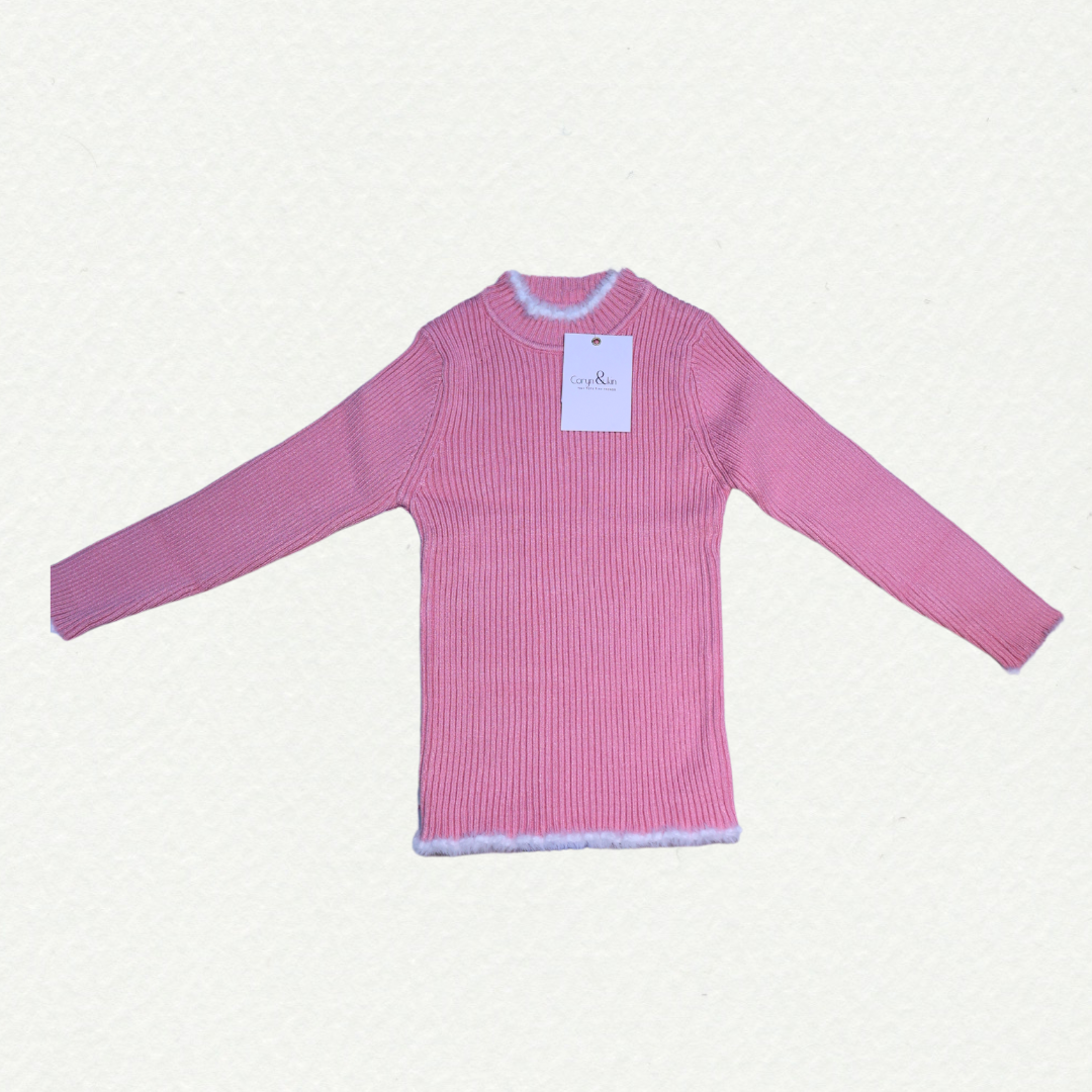 Cozy Pink Ribbed Sweater – Soft & Stylish for Every Occasion