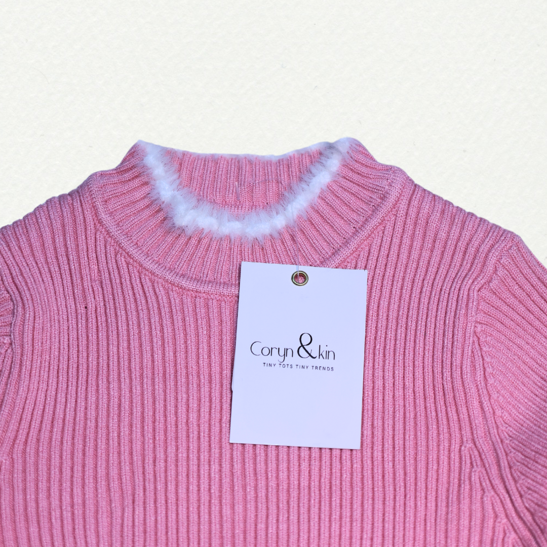 Cozy Pink Ribbed Sweater – Soft & Stylish for Every Occasion
