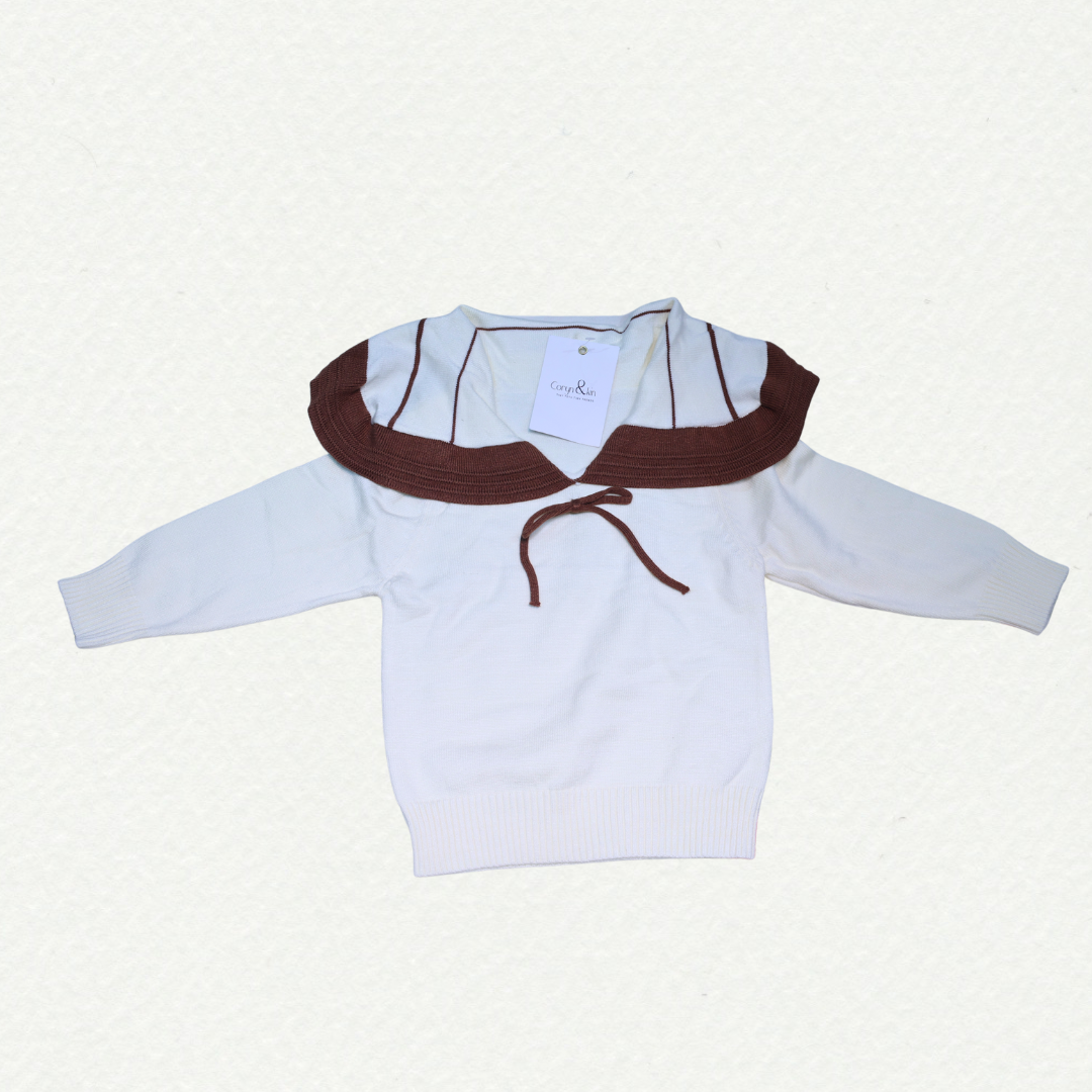 Classic Sailor Collar Sweater & Pleated Skirt Set