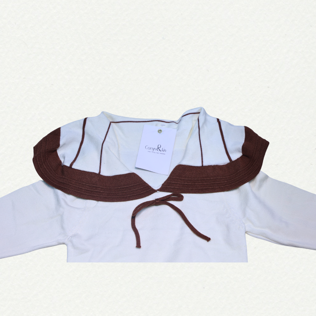 Classic Sailor Collar Sweater & Pleated Skirt Set