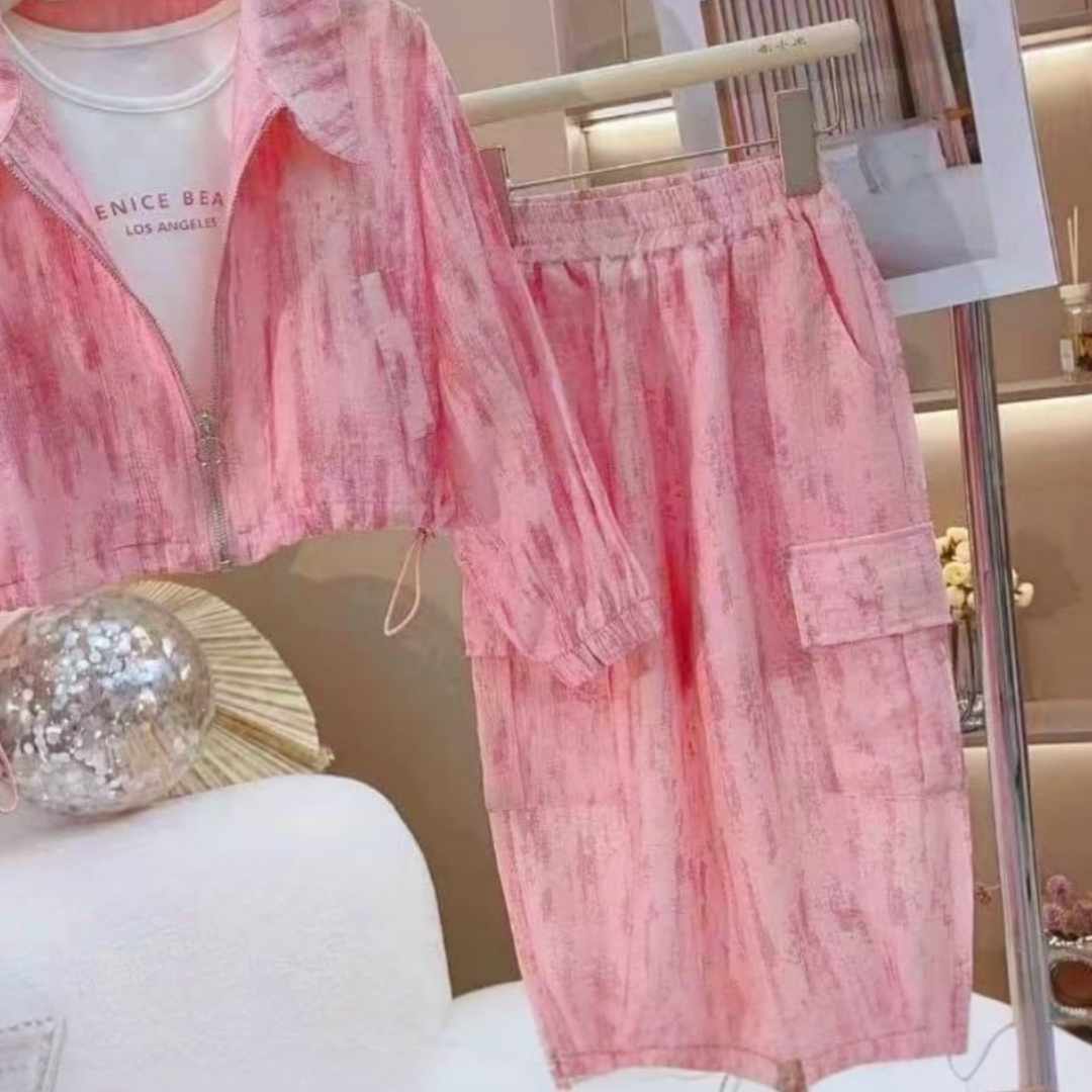 Trendy Pink Girls’ Co-ord Set – 3-Piece Outfit