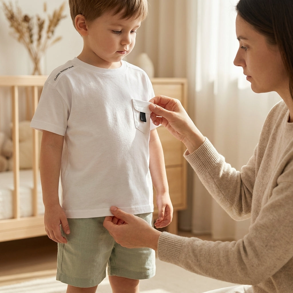 Boys White Cotton T-Shirt | Premium Half Sleeve Casual T-Shirt for Kids