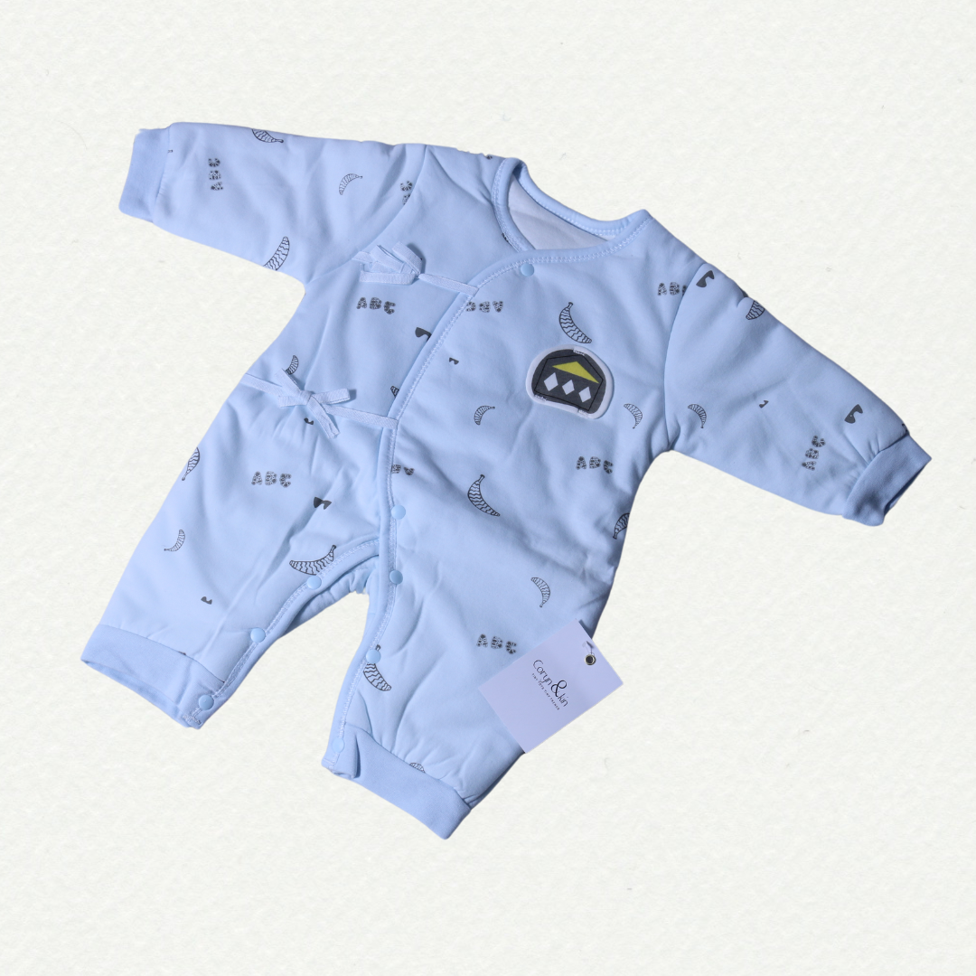 Cozy Baby Romper – Soft Cotton (Sky Blue)