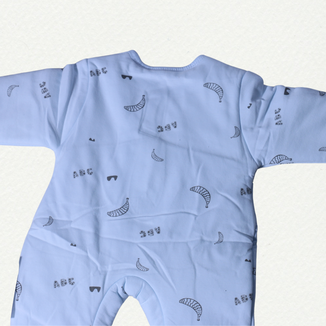 Cozy Baby Romper – Soft Cotton (Sky Blue)
