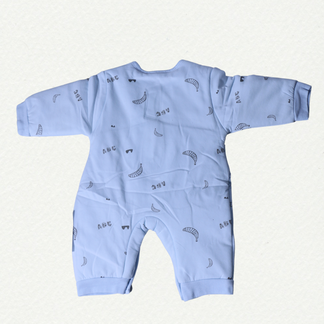 Cozy Baby Romper – Soft Cotton (Sky Blue)