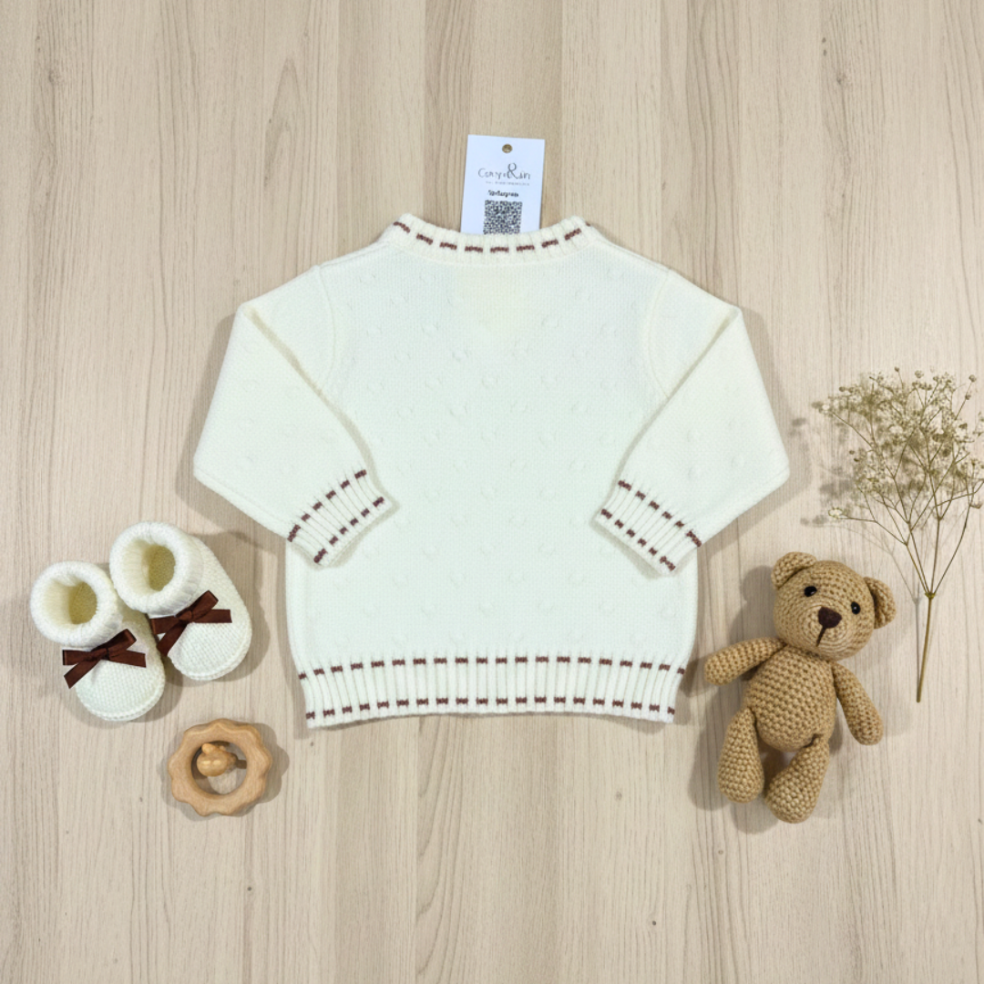 Classic Ivory Knit Cardigan