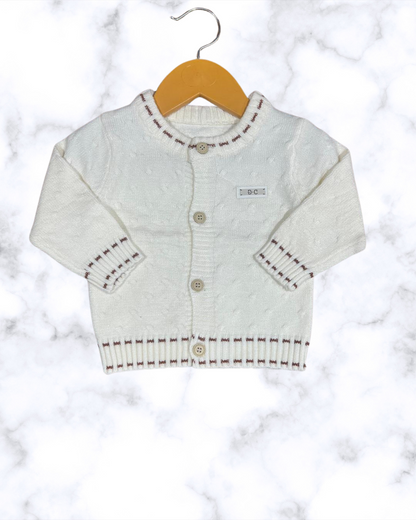 Elegant Ivory Knit Cardigan
