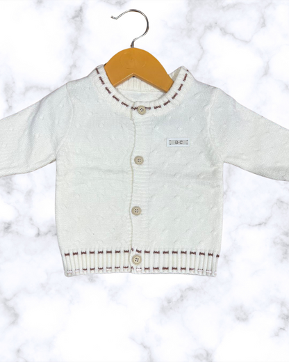 Elegant Ivory Knit Cardigan