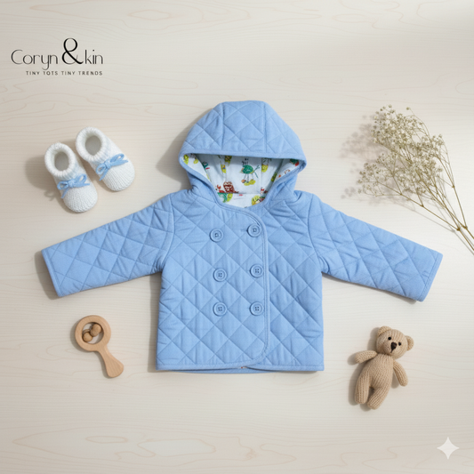 Baby Blue Hooded Jacket