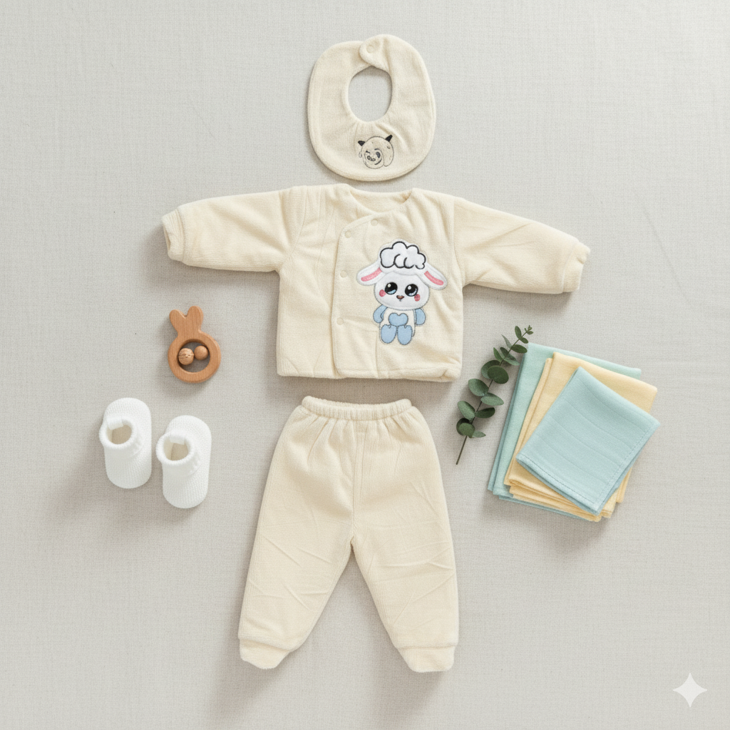 Snug Lamb 3-Piece Baby Winter Set – Soft & Cozy