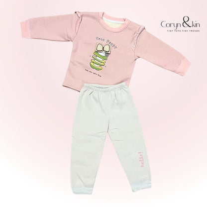 Core Puppy Pink & White Co-ord Set