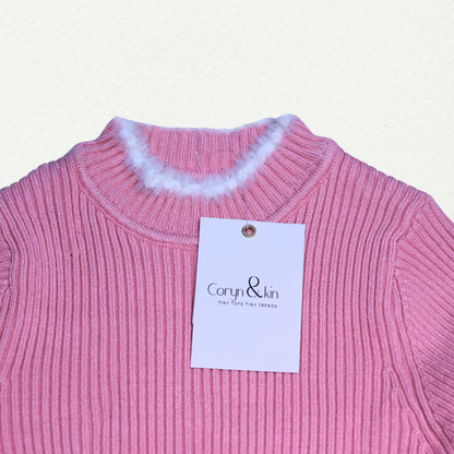 Cozy Pink Ribbed Sweater – Soft & Stylish for Every Occasion