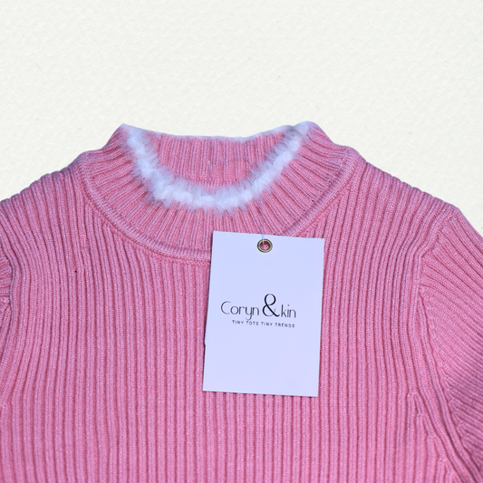 Cozy Pink Ribbed Sweater – Soft & Stylish for Every Occasion