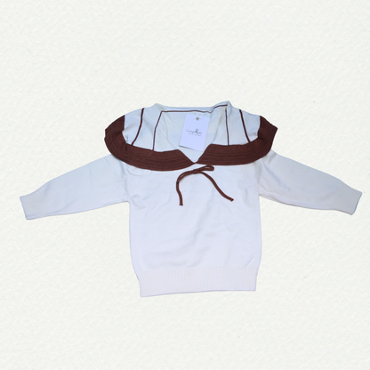Classic Sailor Collar Sweater & Pleated Skirt Set