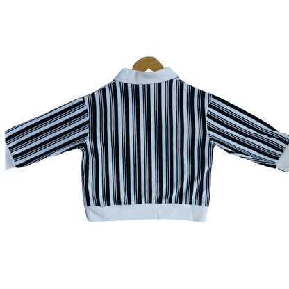 Classic Striped Pocket T-Shirt – White & Black