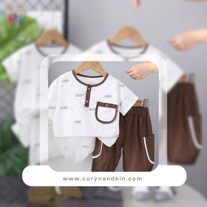 Minimalist Pocket Tee and shorts set
