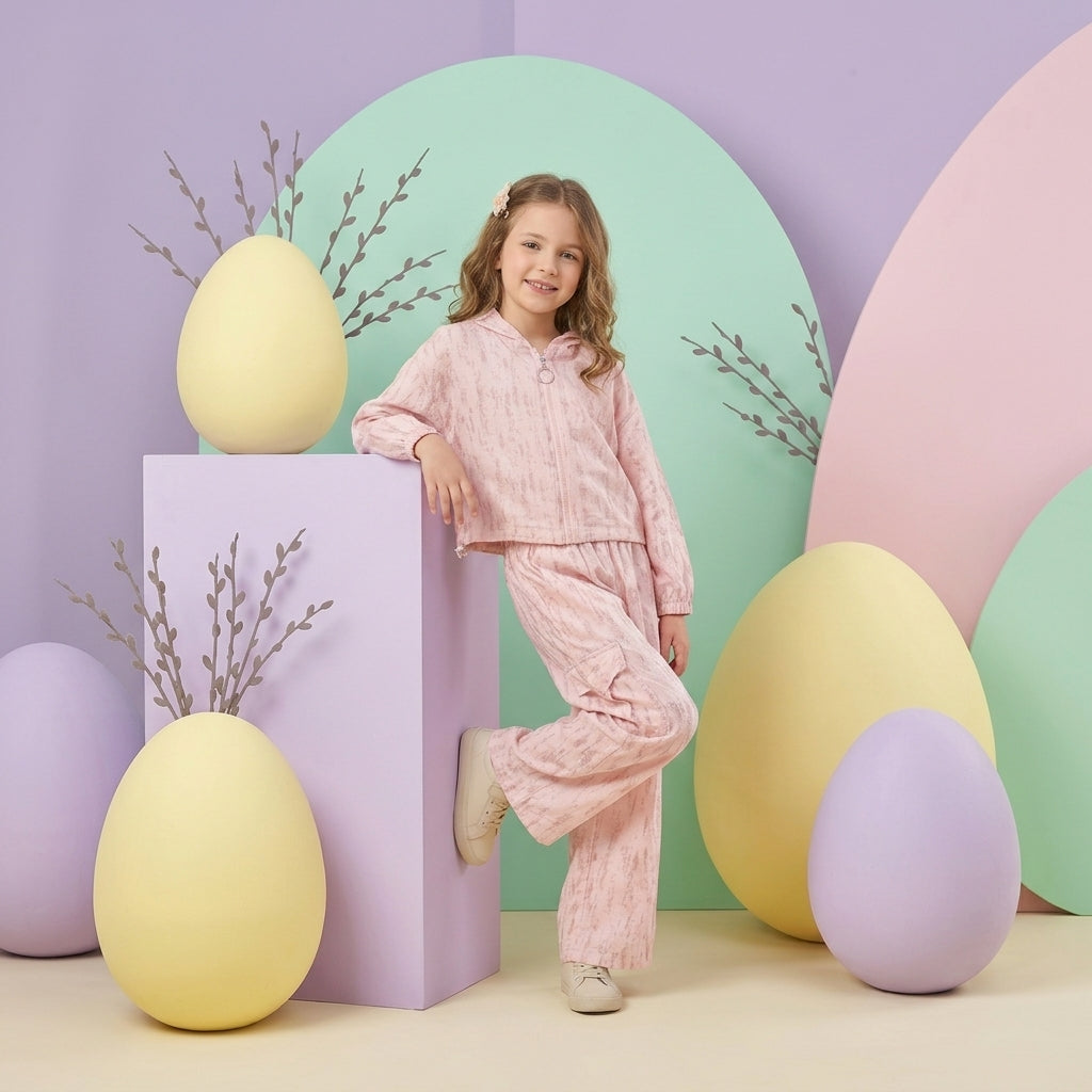 Pink Co-ord Set for Girls (5–9 Years)