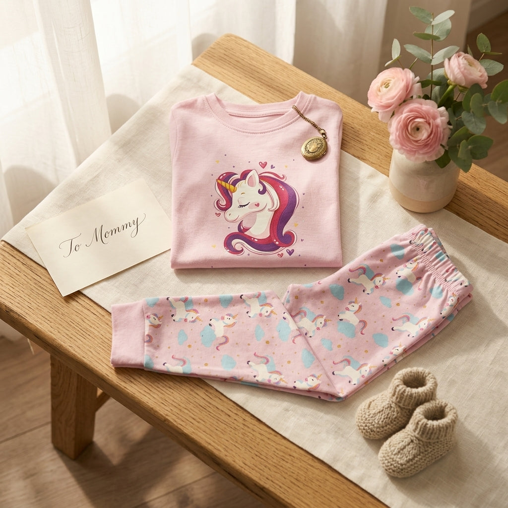 Unicorn Girls Cotton Top & Pants Set | Cute Baby Girl Outfit (0–3 Years) | Coryn & Kin
