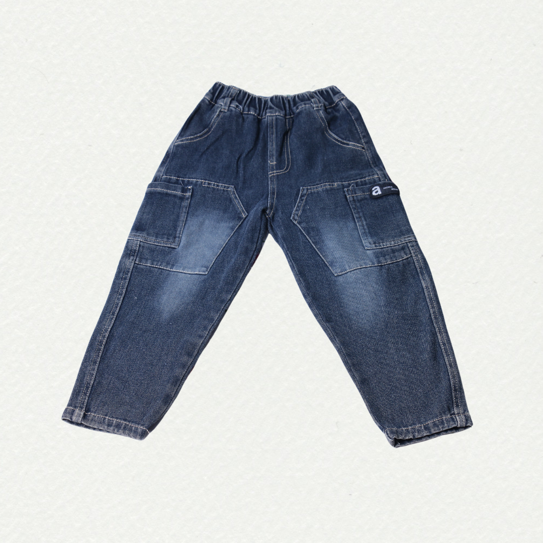 Boys Denim Cargo Joggers