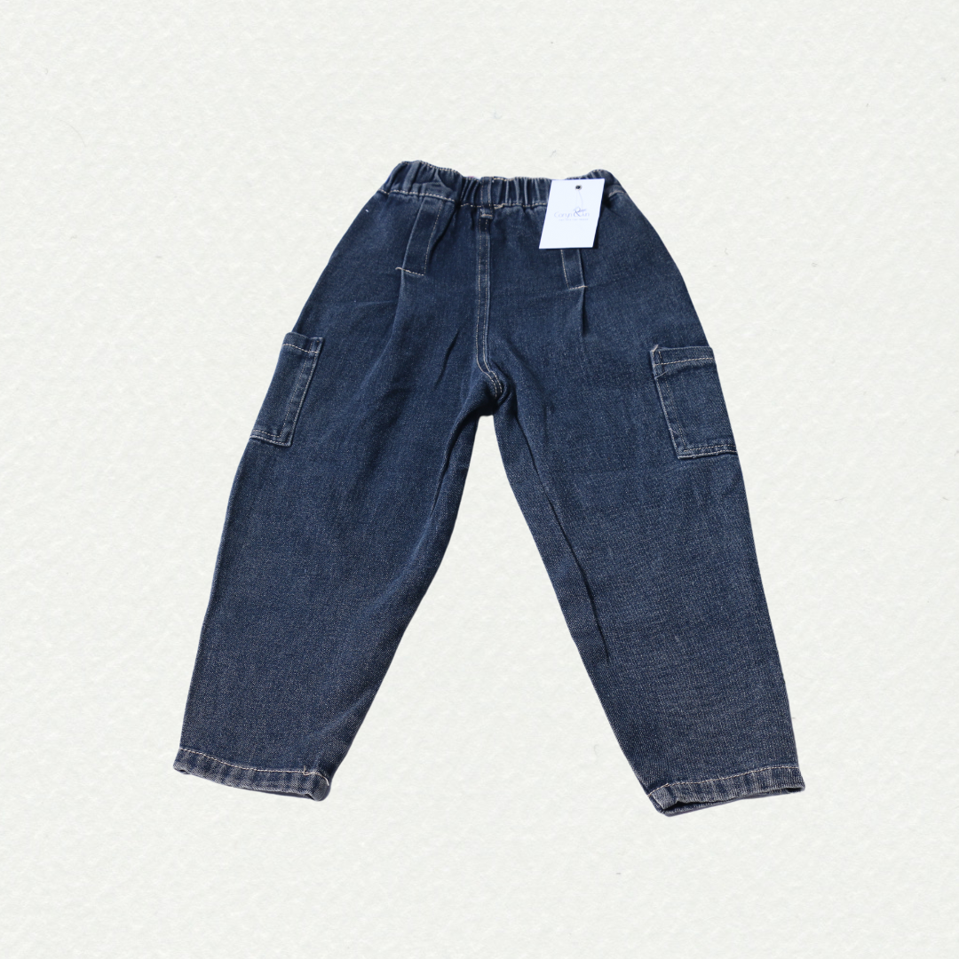 Boys Denim Cargo Joggers