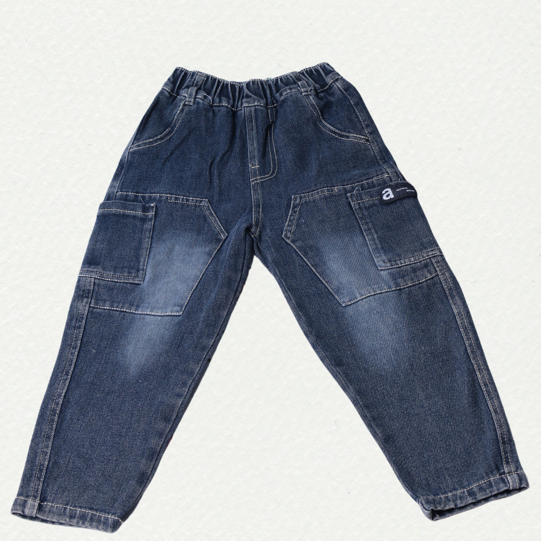 Boys Denim Cargo Joggers