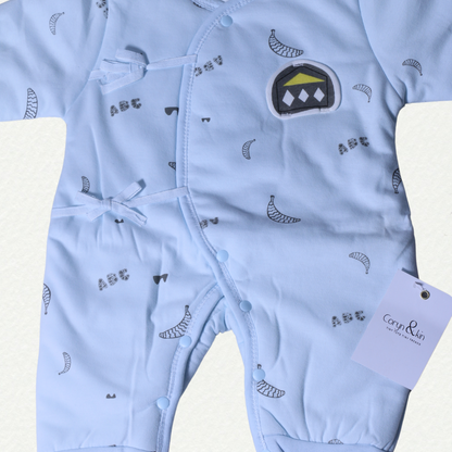 Cozy Baby Romper – Soft Cotton (Sky Blue)