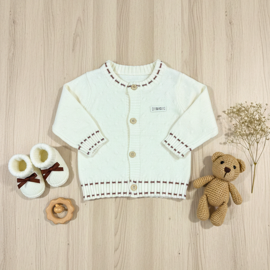 Classic Ivory Knit Cardigan